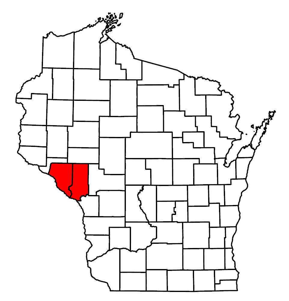 Image of Wisconsin map and highlighted county