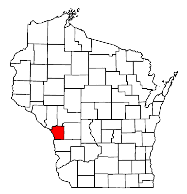 Image of Wisconsin map and highlighted county