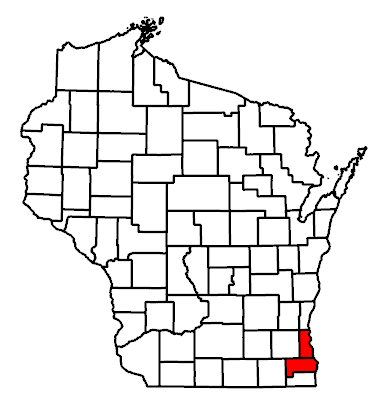 Image of Wisconsin map and highlighted county