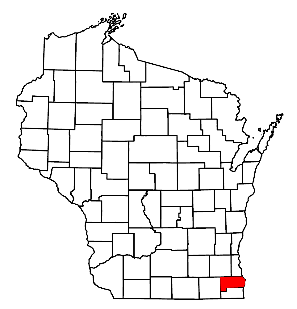 Image of Wisconsin map and highlighted county