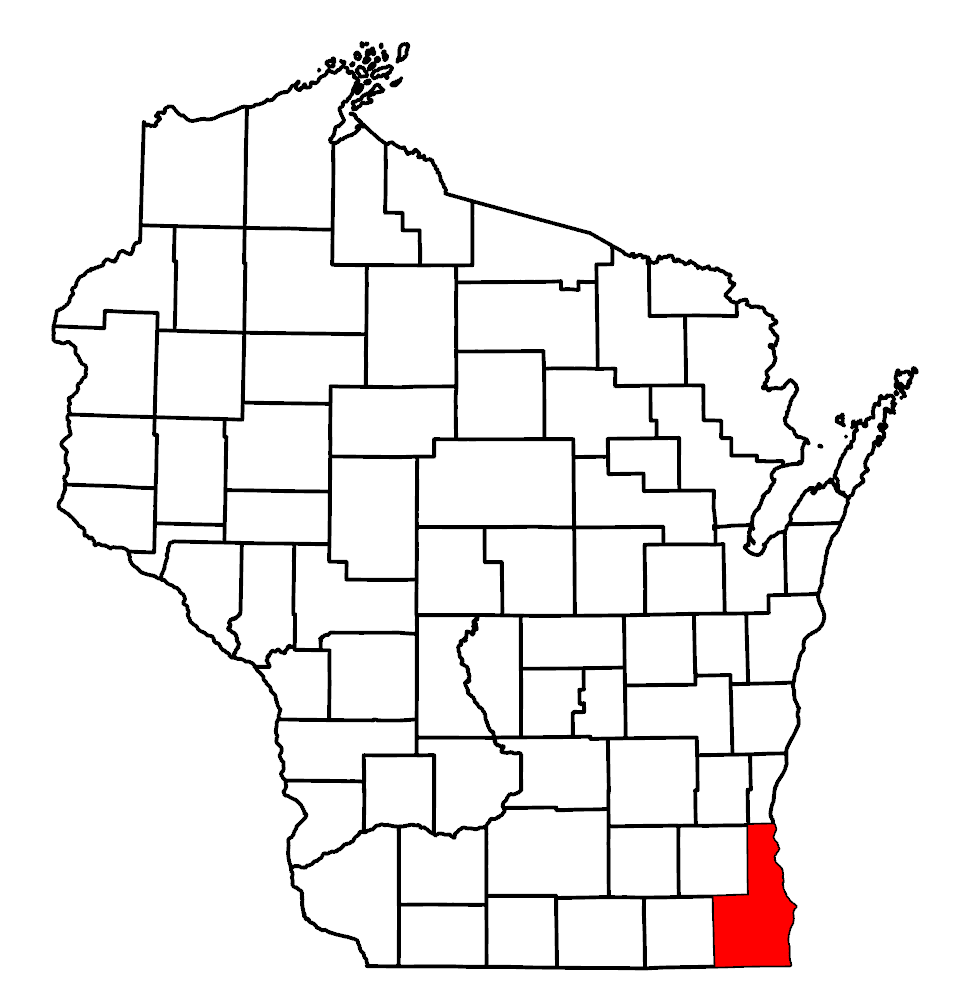 Image of Wisconsin map and highlighted county