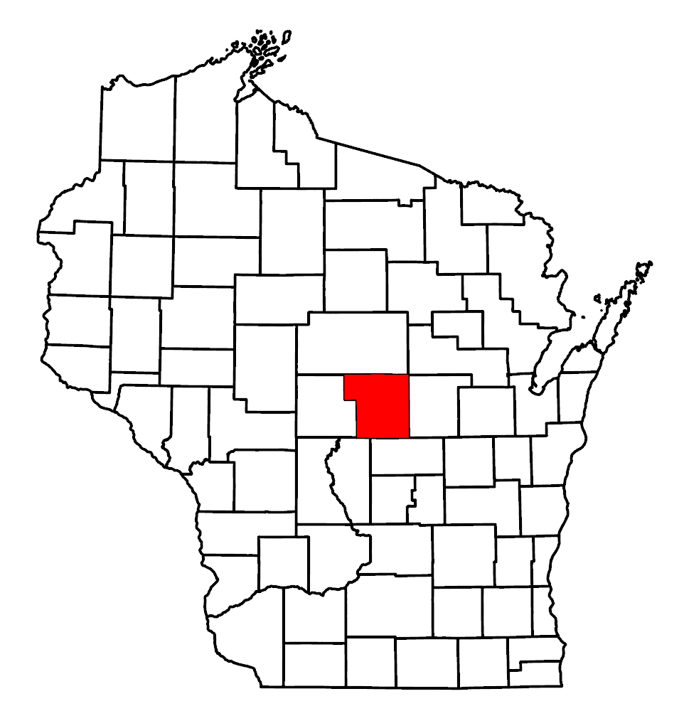 Image of Wisconsin map and highlighted county