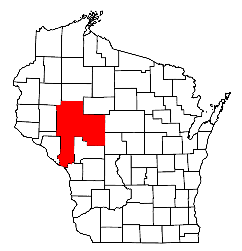 Image of Wisconsin map and highlighted county